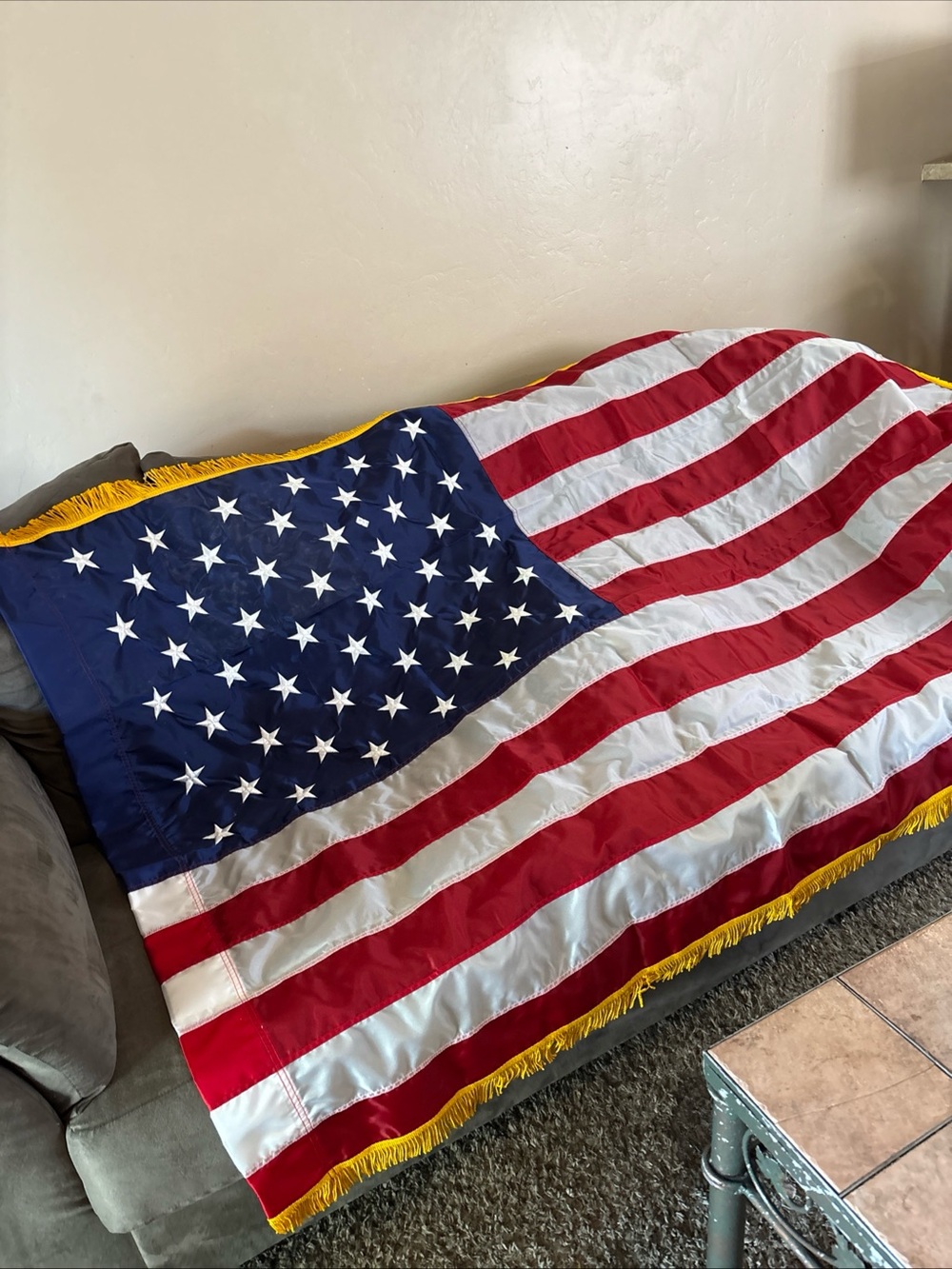American Flag Wall Hanging - Red, White & Blue - Picture 4 of 5